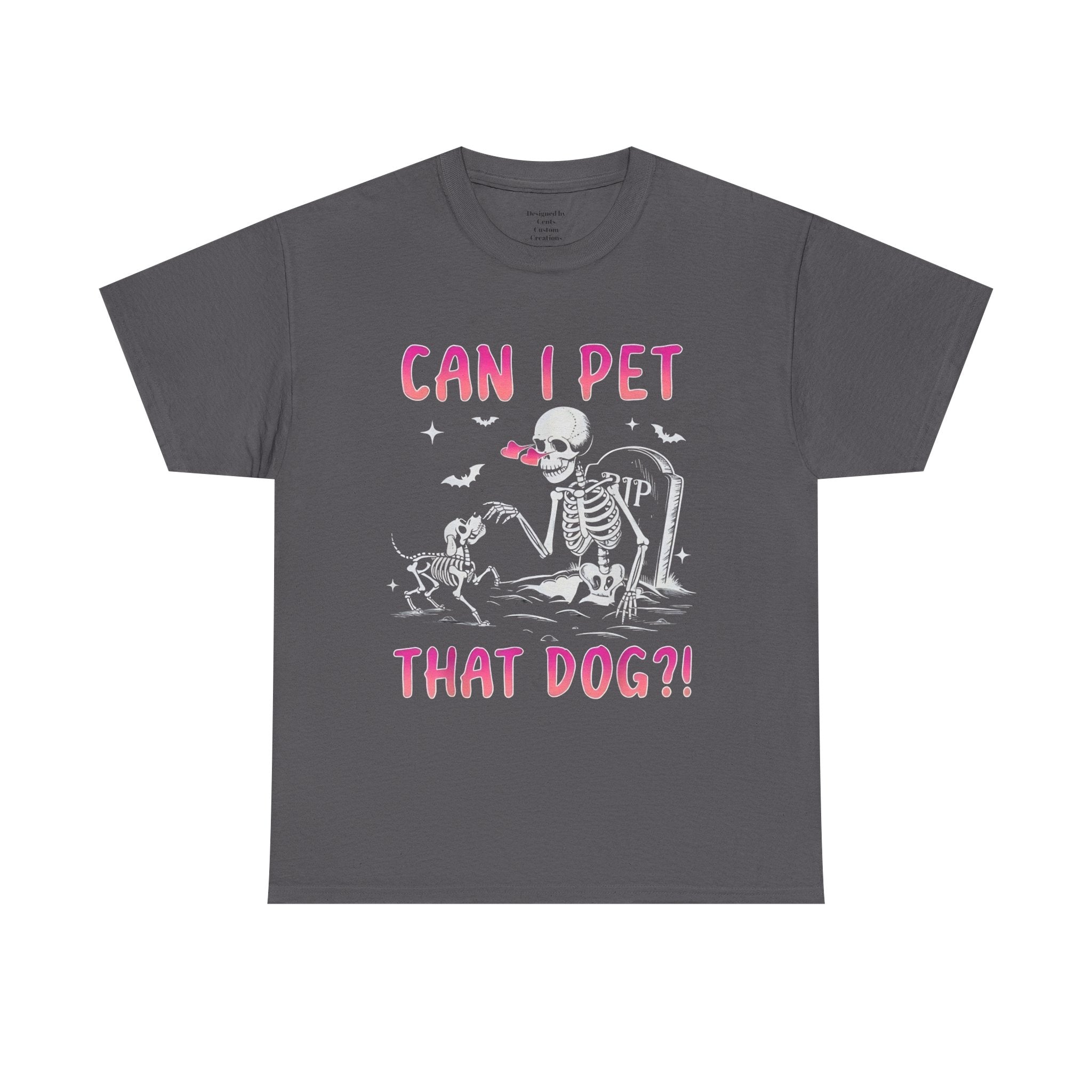 Can I Pet That Dog? Skeleton & Puppy Halloween T-Shirt