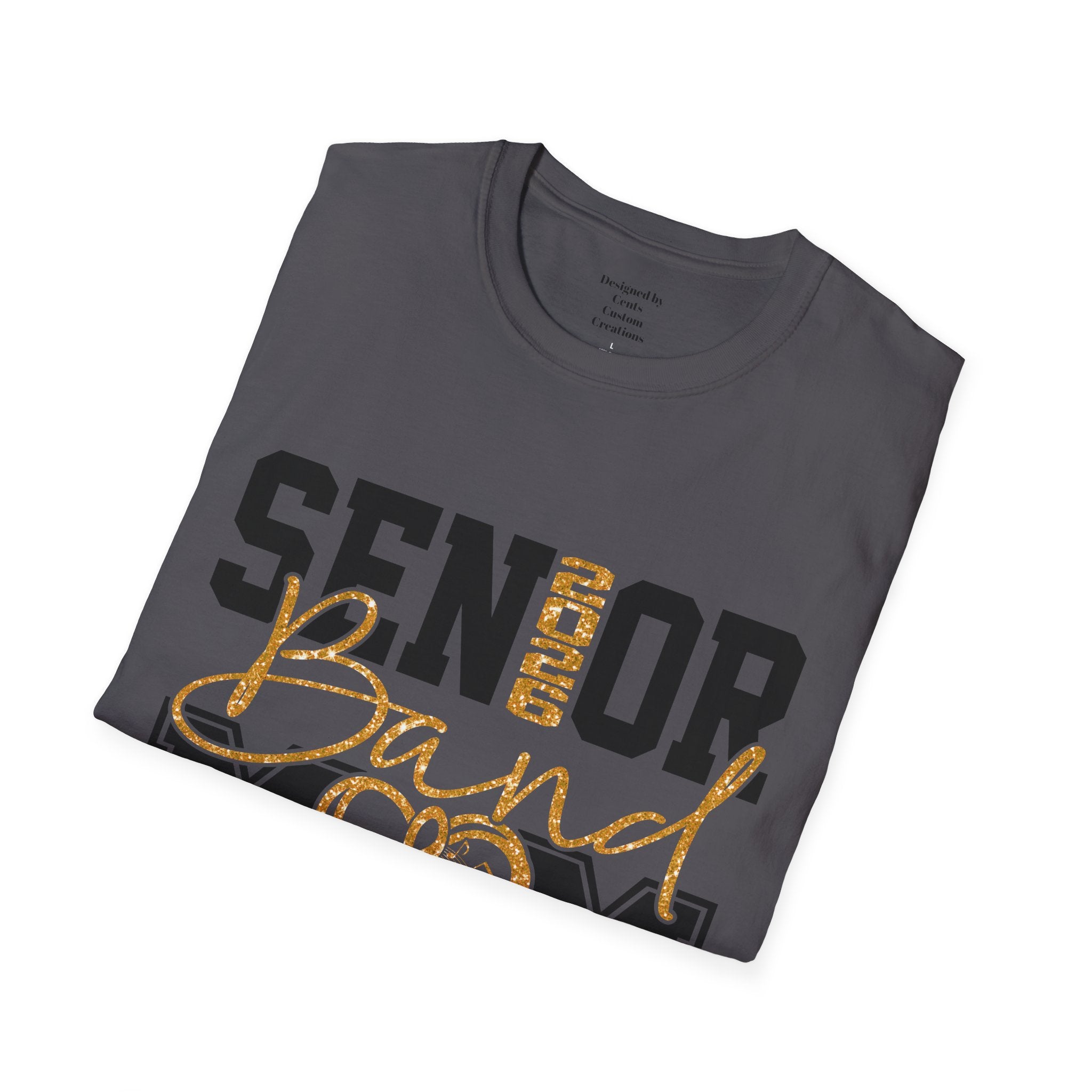 Senior Mom T-Shirt, Unisex Graduation Tee, Last Band Season Shirt, Class of 2026 Apparel, Heart Design Clothing