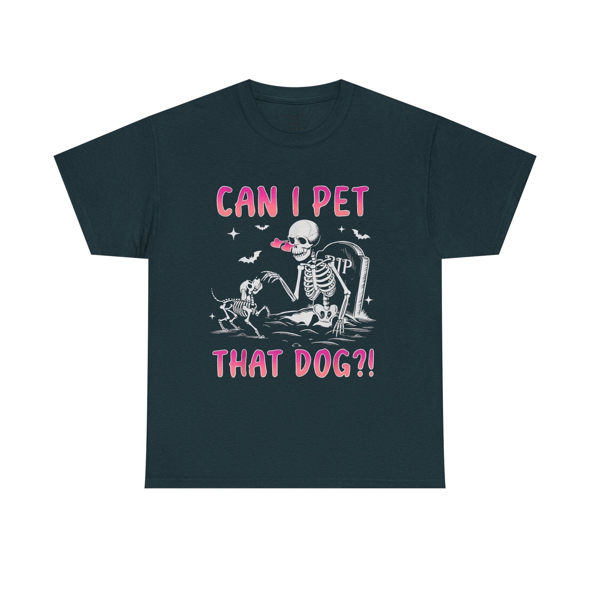 Can I Pet That Dog? Skeleton & Puppy Halloween T-Shirt