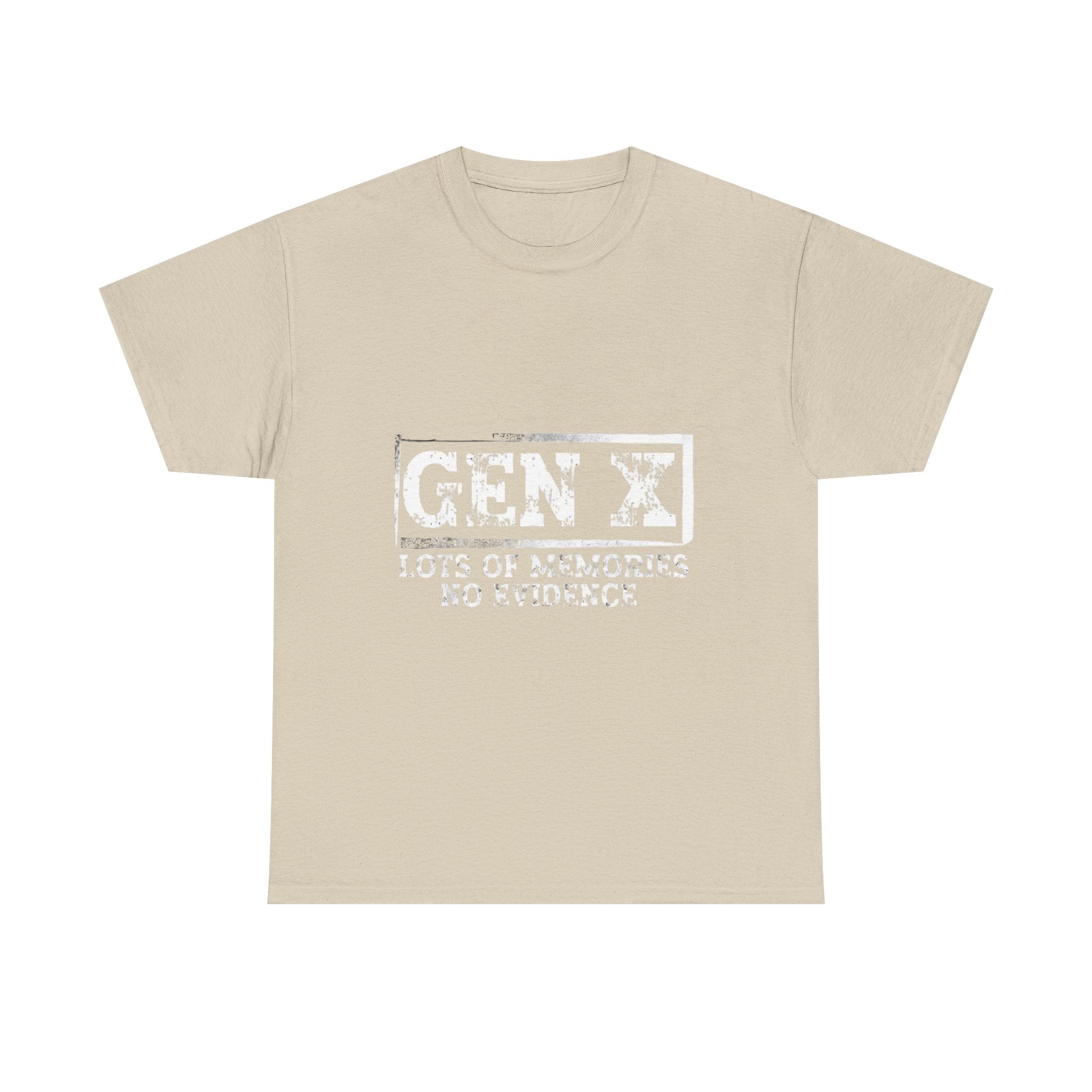 Gen X T-Shirt — "Lots of Memories, No Evidence" Retro Graphic Tee