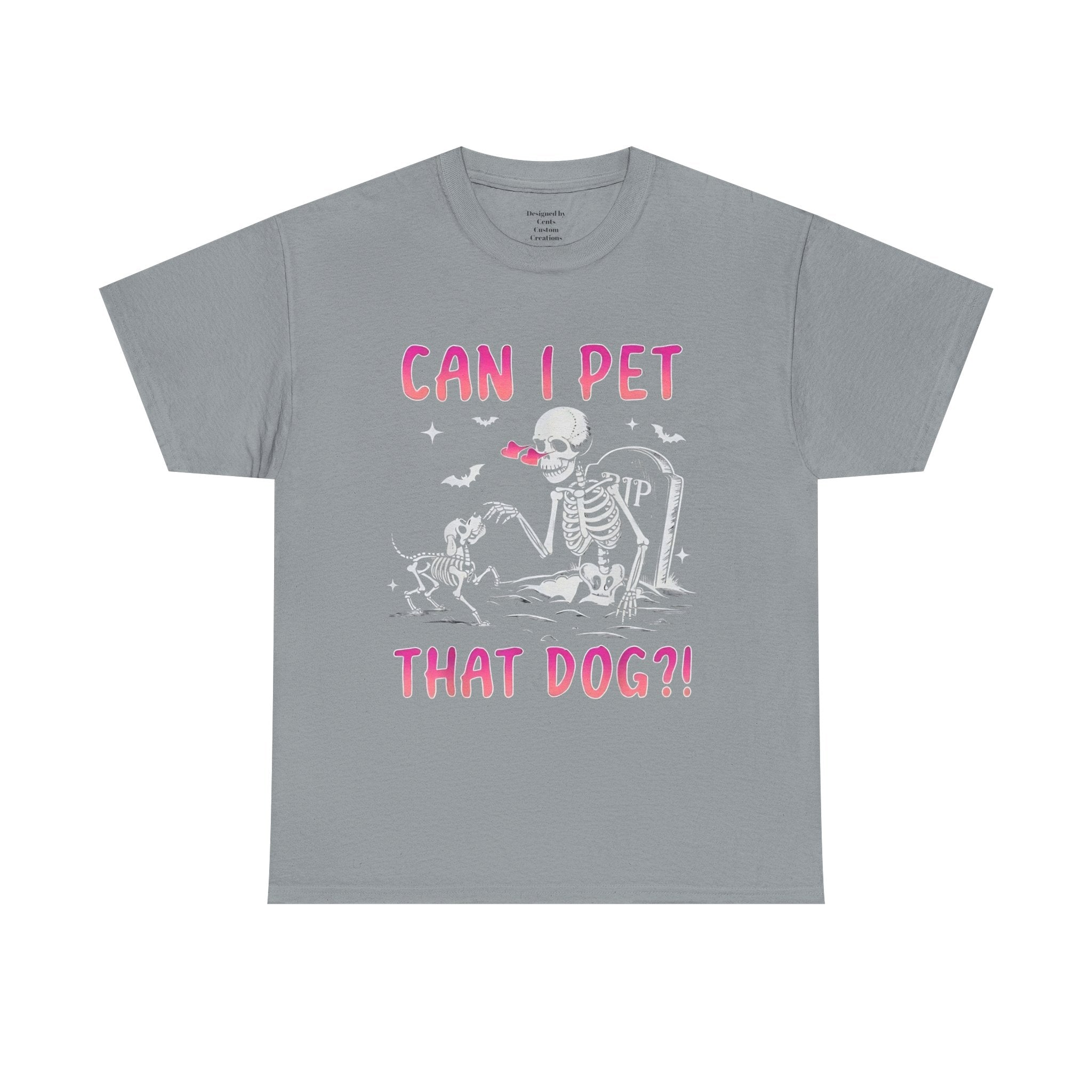 Can I Pet That Dog? Skeleton & Puppy Halloween T-Shirt