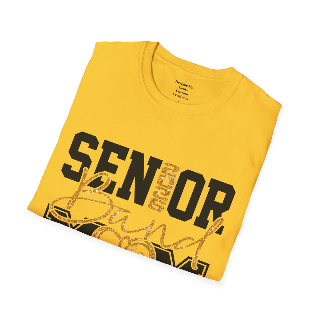 Senior Mom T-Shirt, Unisex Graduation Tee, Last Band Season Shirt, Class of 2026 Apparel, Heart Design Clothing