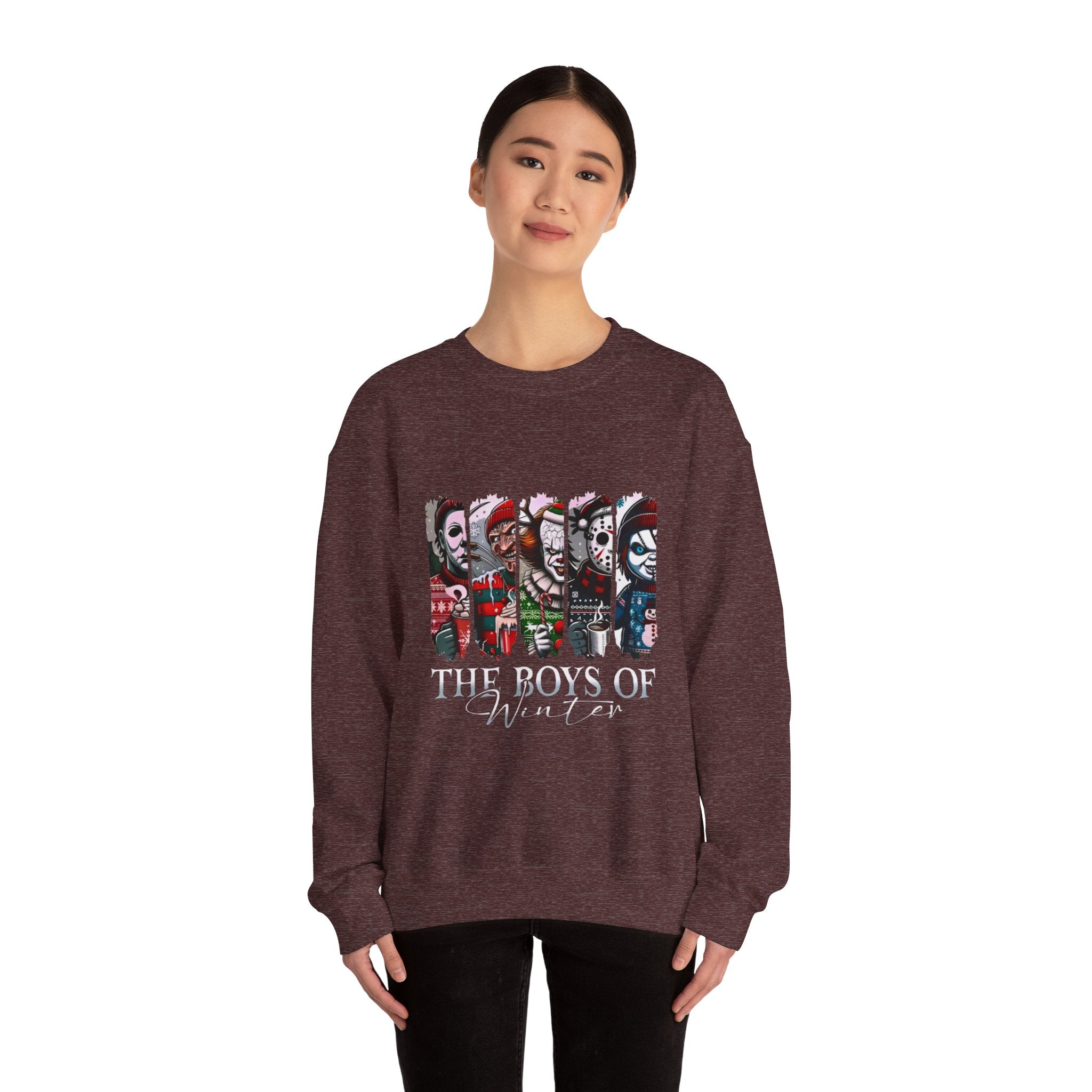 The Boys of Winter Crewneck Sweatshirt — Horror Character Holiday Pullover