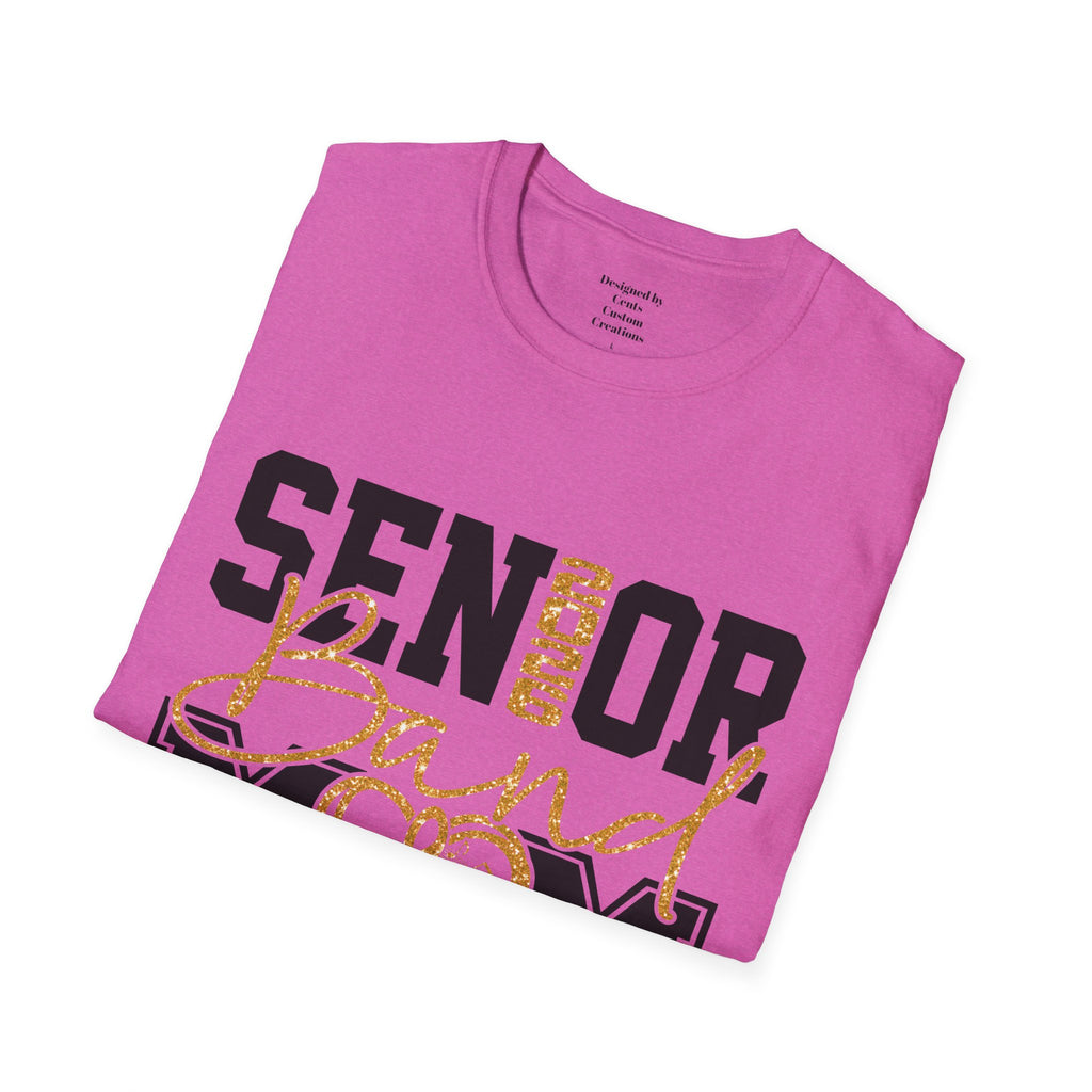 Senior Mom T-Shirt, Unisex Graduation Tee, Last Band Season Shirt, Class of 2026 Apparel, Heart Design Clothing