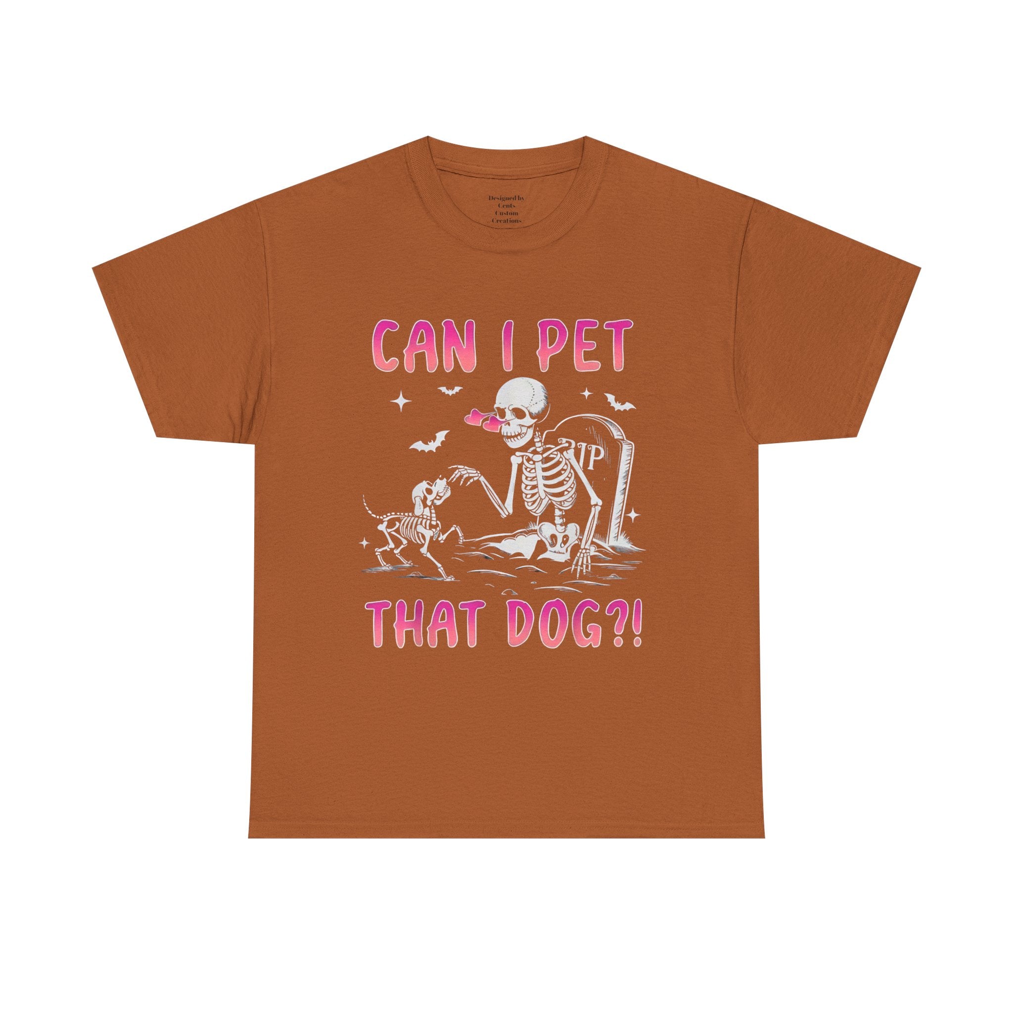 Can I Pet That Dog? Skeleton & Puppy Halloween T-Shirt