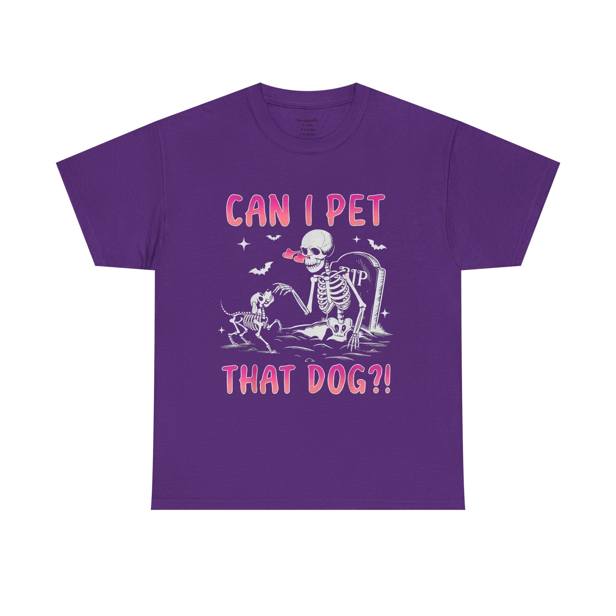 Can I Pet That Dog? Skeleton & Puppy Halloween T-Shirt