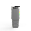 40oz Insulated Travel Mug — Cute Dumpster Fire Design (Funny Kawaii Hot Mess Tumbler)