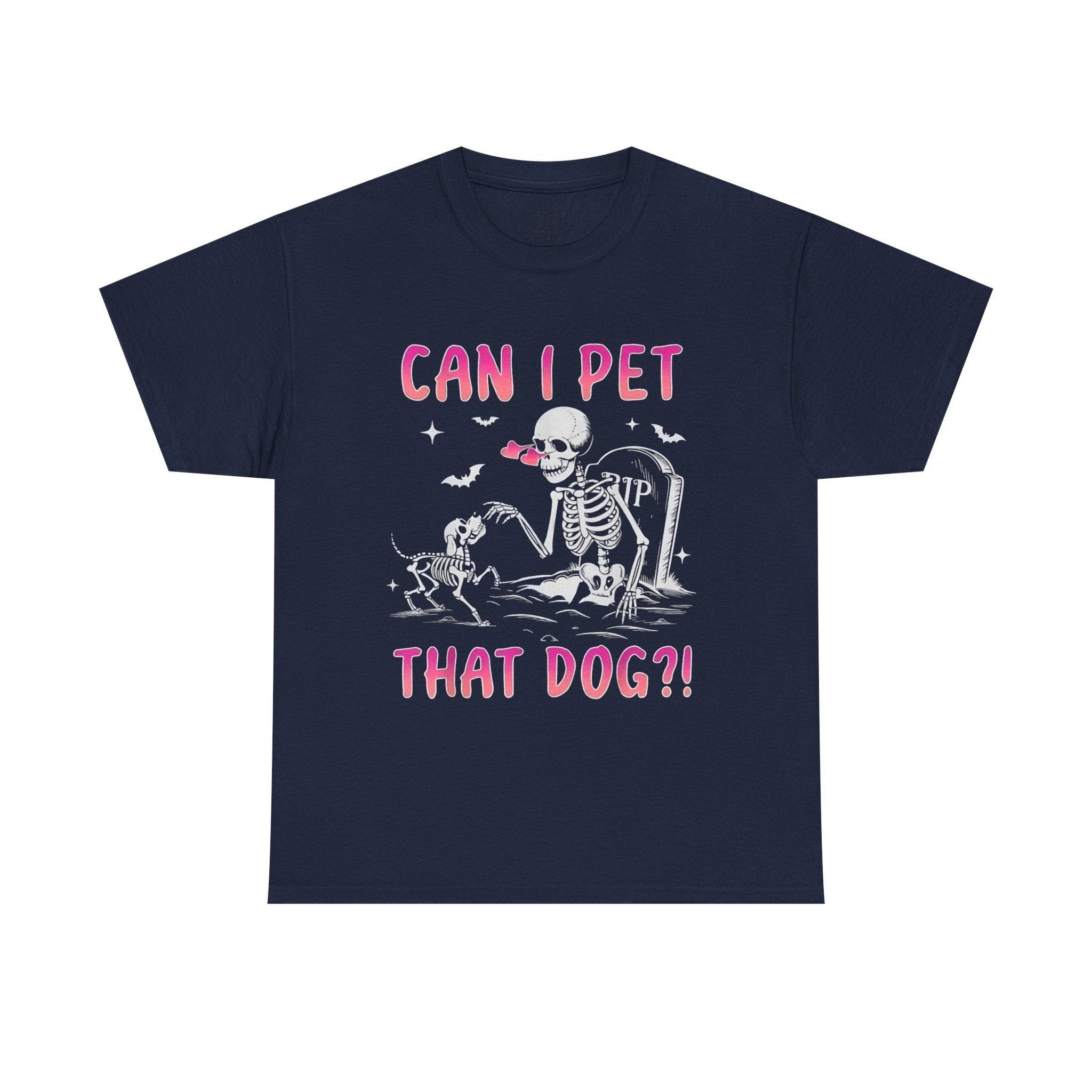 Can I Pet That Dog? Skeleton & Puppy Halloween T-Shirt