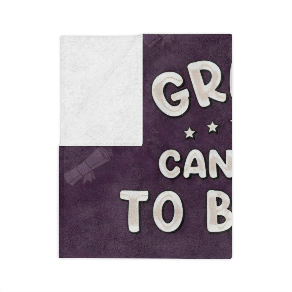 Graduation Blanket - "I Graduated, Can I Go Back to Bed Now?" Cozy Velveteen Throw (2028)