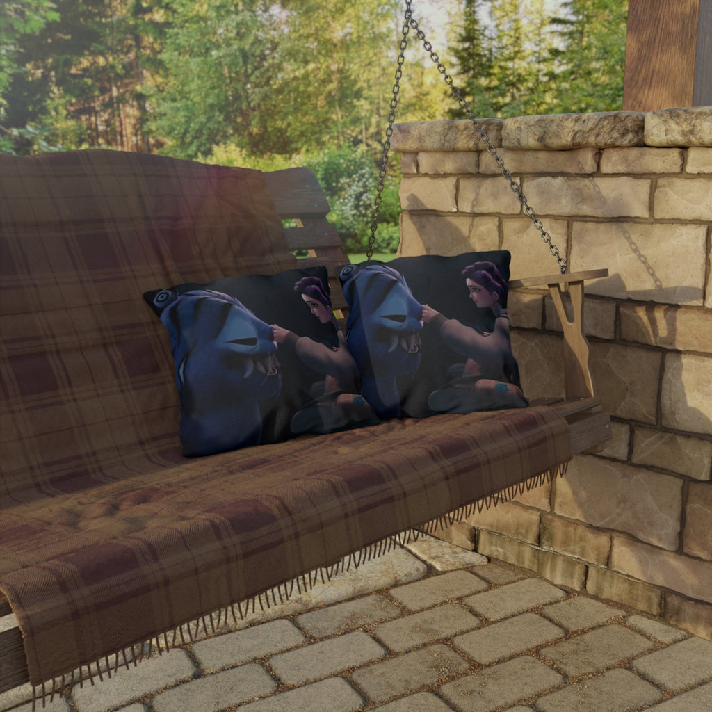 Cozy Outdoor Pillows with Whimsical Character Design