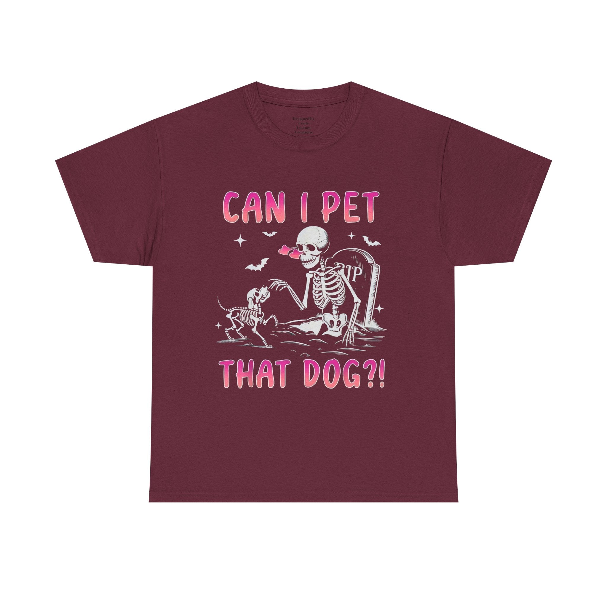 Can I Pet That Dog? Skeleton & Puppy Halloween T-Shirt